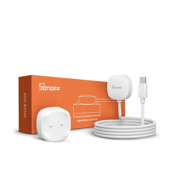 Sonoff SNZB-05P z Kablem Detekcyjnym Czujnik Zalania Wycieku Wody ZigBee