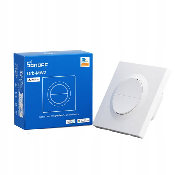 SONOFF MINI-2GS-E Orb-MW2 Smart Przełącznik Ścienny 2-Kanałowy WiFi Matter