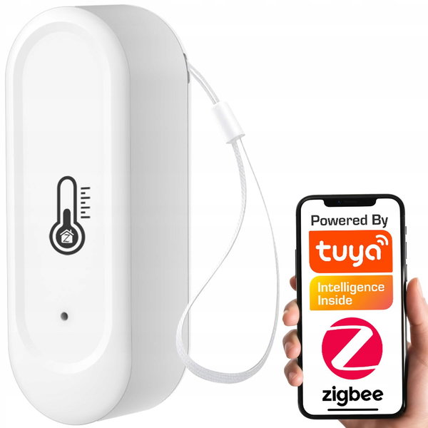 Czujnik Temperatury Wilgotności Zewnętrzny Biały IP65 ZigBee TUYA Smart