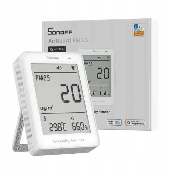Sonoff SAWF-07P AirGuard PM2.5 PM10 Monitor Jakości Powietrza Matter WiFi