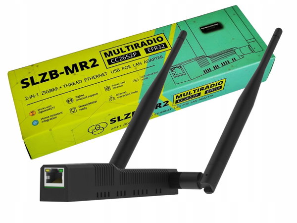 Adapter SLZB-MR2U ZigBee Thread Matter ESP32 CC2652P EFR32MG21 PoE WiFi LAN
