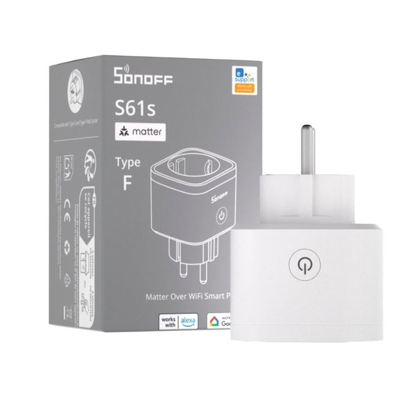 Sonoff S61s Inteligentne Gniazdko Watomierz Programator Matter WiFi eWeLink