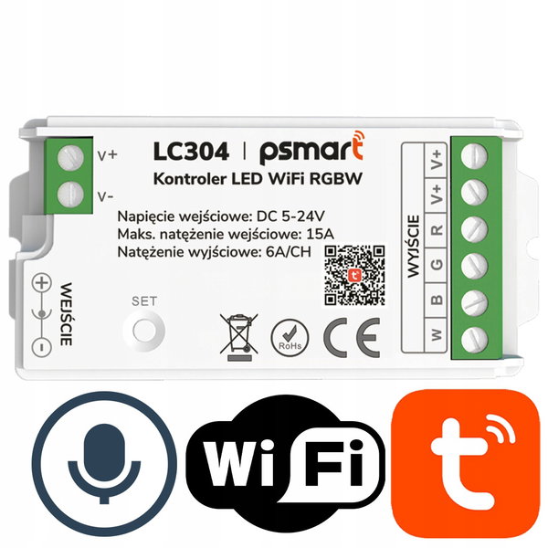 Sterownik Kontroler do Taśmy LED RGBW 5-24V 15A Seria PX WiFi TUYA PSMART