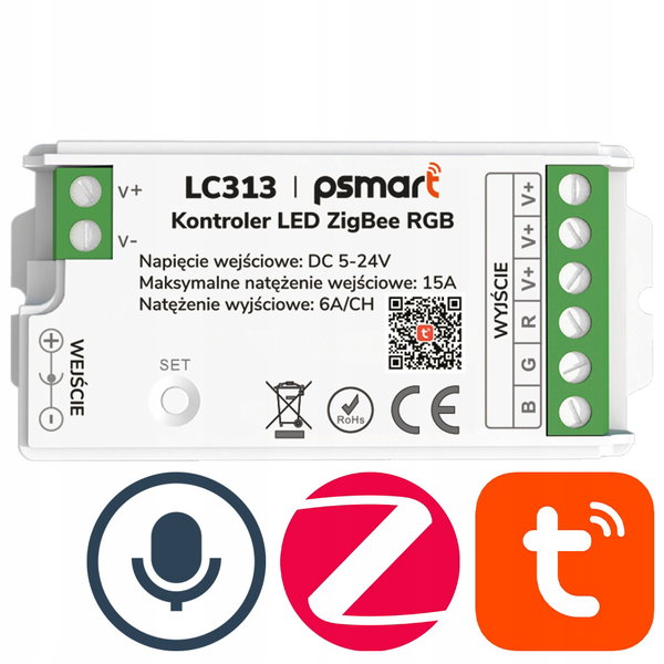 Mini Kontroler LED RGB 5-24V 15A Seria PX ZigBee TUYA SMART Life PSMART