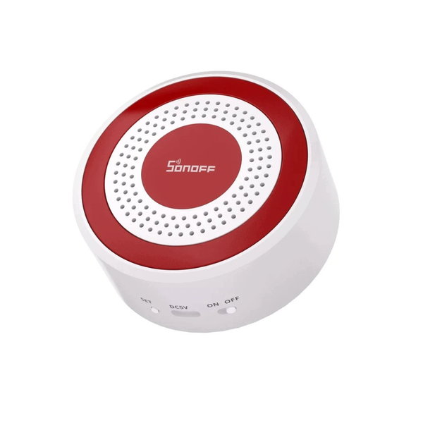 Sonoff SenseGuard Indoor Siren indoor siren with battery USBC Zigbee white red