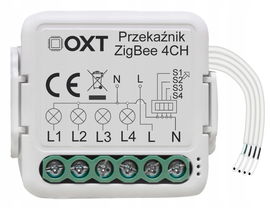 OXT Mini Przekaźnik 4 Obwody ZigBee TUYA 4x2,5A