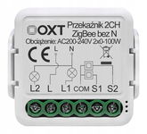 OXT Mini Przekaźnik 2 Obwody bez N ZigBee TUYA 2x5A