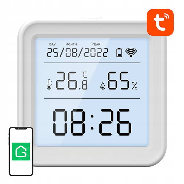 Czujnik Temperatury i Wilgotności LCD WiFi TUYA Smart Life GOSUND S6