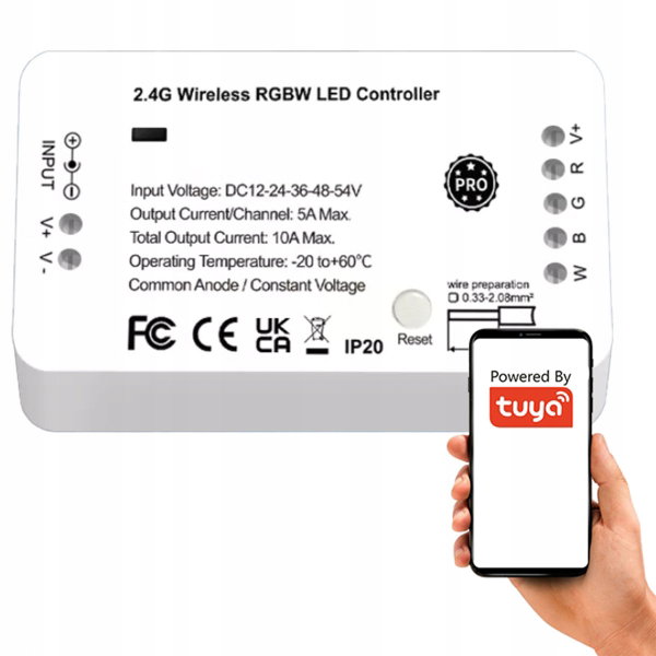 Kontroler LED RGBW 12-54V Seria GL ZigBee RF HUE TUYA Smart Life GLEDOPTO