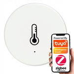 Czujnik Temperatury i Wilgotności stat z Opcją Kalibracji ZigBee TUYA Smart