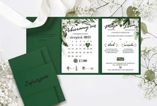 Zaproszenia Ślubne Folderowe Greenery