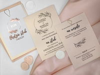 Zaproszenia ślubne glamour OLIWIA – rose gold