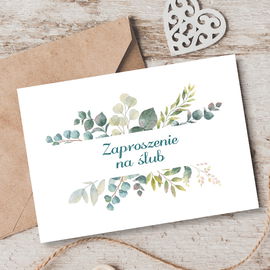 Zaproszenia ślubne Rustykalne gałązki