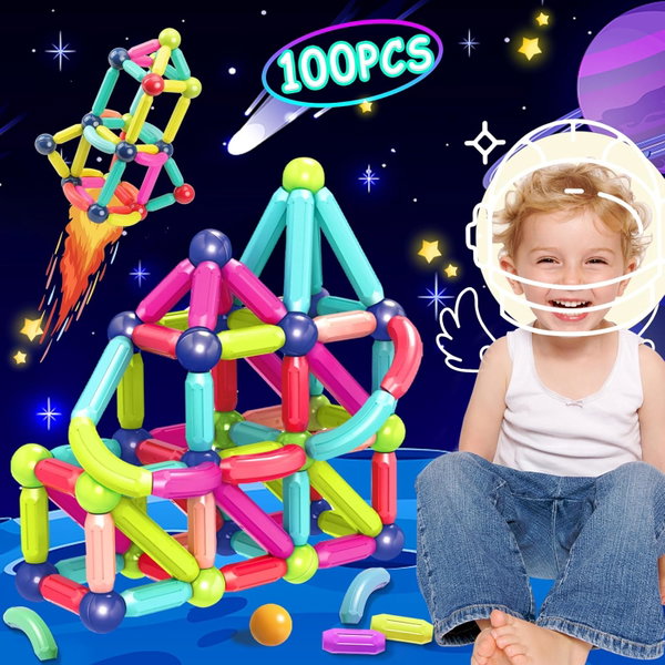 Klocki magnetyczne 100 elementów