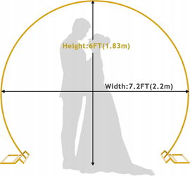 Okrągły Stojak Metalowy do Dekoracji Ślubnych 2,2m/1.8m