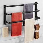 Wieszak łazienkowy na ręczniki samoprzylepny 3-poziomowy aluminiowy 60cm