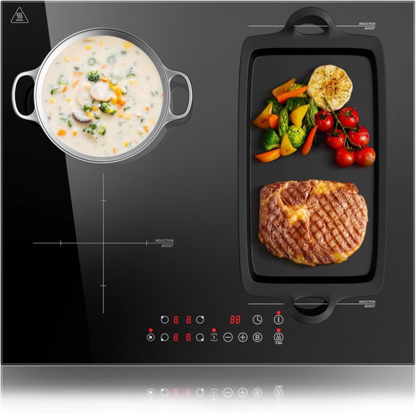 KICHPOWER Płyta indukcyjna 4-strefowa z 1 strefą Flex FS-I72S-FFDD08 7200W
