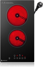 AMZCHEF Płyta Ceramiczna 2-Palnikowa 3200W T-32CB2xyP200