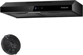 GASLAND SR60BS Okap 60cm 3 Poziomy Mocy 202m³/h Filtr Węglowy CF133 Czarny
