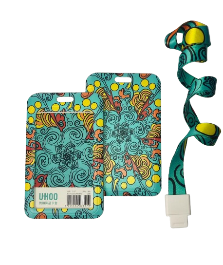 Identyfikator Etui Holder na kartę Smycz UHOO 7127 Blue Boho