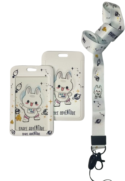 Identyfikator Etui Holder na kartę Smycz UHOO 7132 Króliczek