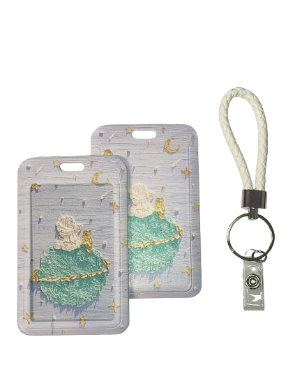 Identyfikator Etui Holder na kartę Smycz UHOO 7228 Oil Paint Planet