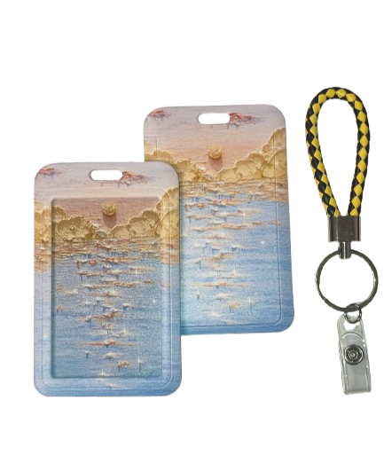 Identyfikator Etui Holder na kartę Smycz UHOO 7228 Oil Paint Sunset