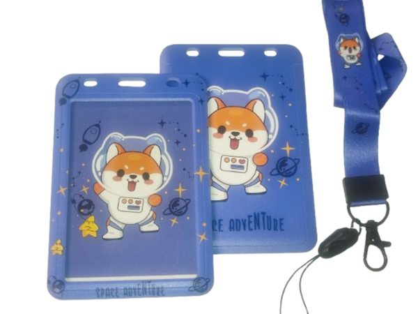 Identyfikator Etui Holder na kartę Smycz UHOO 7233 Blue Lisek