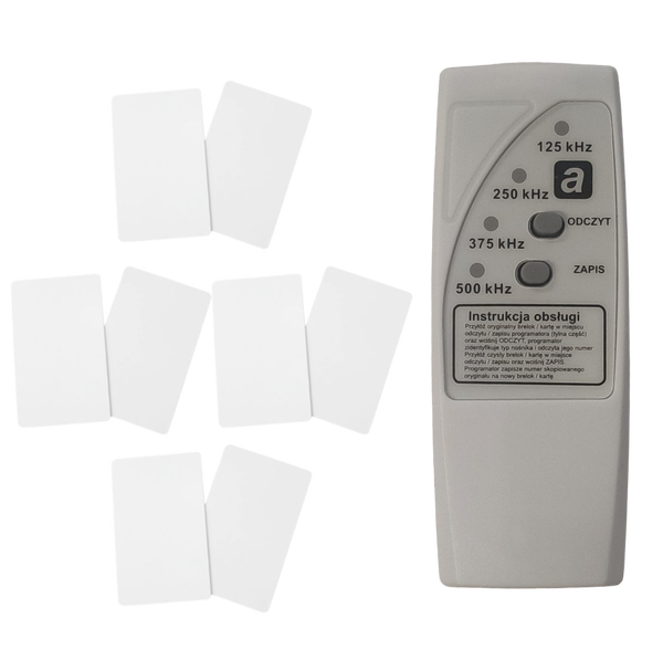 PROGRAMATOR DUPLIKATOR RFID 4 ZAKRESOWY Z 8 KARTAMI