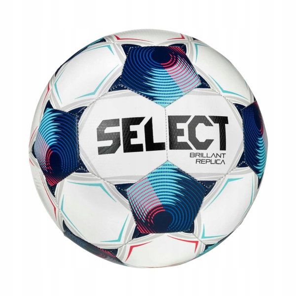 Piłka nożna Select Brillant Replica V25, rozmiar 4, biało-niebieska