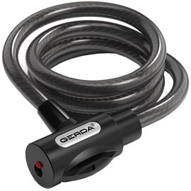 Gerda FLEX 1200/8V Zapięcie rowerowe linka 120 cm czarne