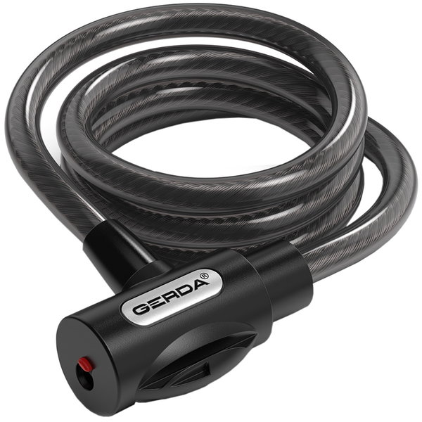 Gerda FLEX 1200/8V Zapięcie rowerowe linka 120 cm czarne