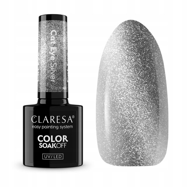 Claresa Color Alchemy Cat Eye Silver lakier hybrydowy 5 g