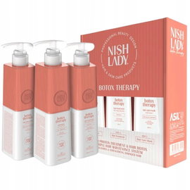 NISH LADY Botox Therapy profesjonalny zestaw do prostowania włosów 3x503 ml
