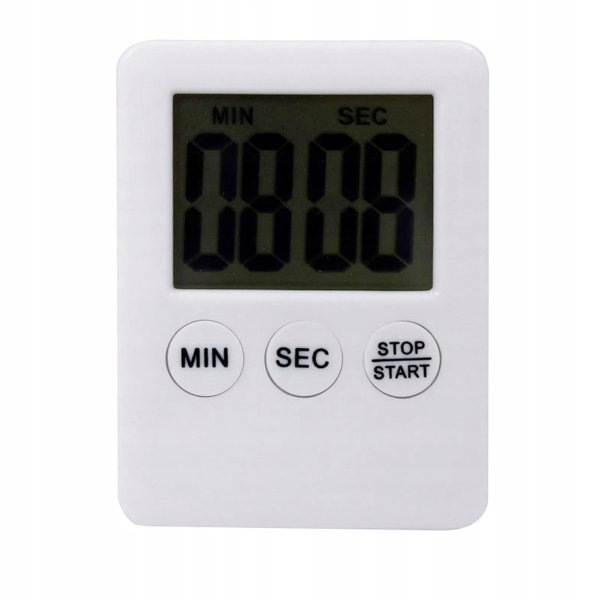 Minutnik kuchenny Aptel AG674A na magnes LCD biały