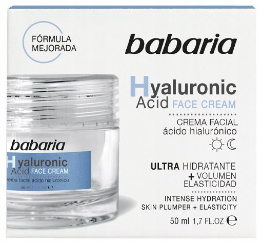 Babaria Krem do twarzy z kwasem hialuronowym nawilżający 50 ml
