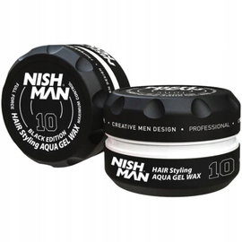 Nishman Aqua Gel Wax 10, bardzo mocny wosk do włosów, 150 ml