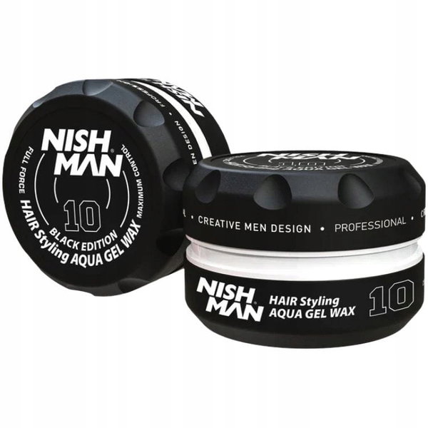 Nishman Aqua Gel Wax 10, bardzo mocny wosk do włosów, 150 ml
