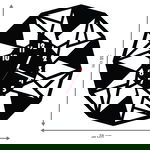 ZEGAR ŚCIENNY GEOMETRIA 38cm M 107.10