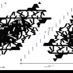 ZEGAR ŚCIENNY GEOMETRIA 38cm M 110.10