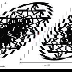 ZEGAR ŚCIENNY GEOMETRIA 38cm M 116.10