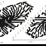 ZEGAR ŚCIENNY GEOMETRIA 38cm M 127.10