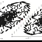 ZEGAR ŚCIENNY GEOMETRIA 38cm M 131.10