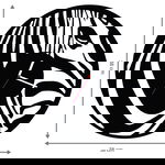 ZEGAR ŚCIENNY ZEBRA 38cm M 150.10