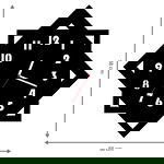 ZEGAR ŚCIENNY GEOMETRIA 58cm XXL 102.11