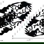ZEGAR ŚCIENNY GEOMETRIA 58cm XXL 107.11