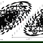 ZEGAR ŚCIENNY GEOMETRIA 58cm XXL 116.11