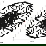 ZEGAR ŚCIENNY GEOMETRIA 58cm XXL 131.11