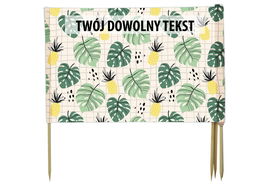 PARAWAN PLAŻOWY Ananasy i monstery z indywidualnym  napisem 4 PANELE 6.4