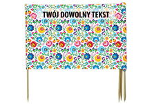 PARAWAN PLAŻOWY Łowickie kwiaty z indywidualnym napisem 5 PANELI 48.5
